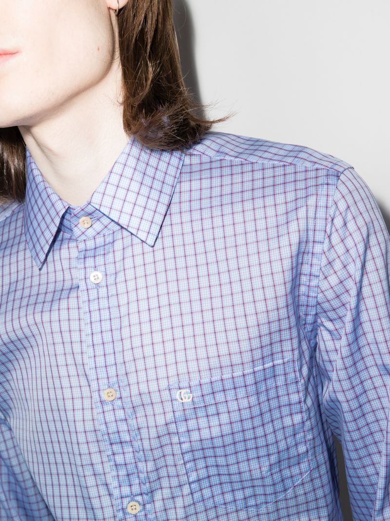 Checked Long Sleeve Cotton Shirt