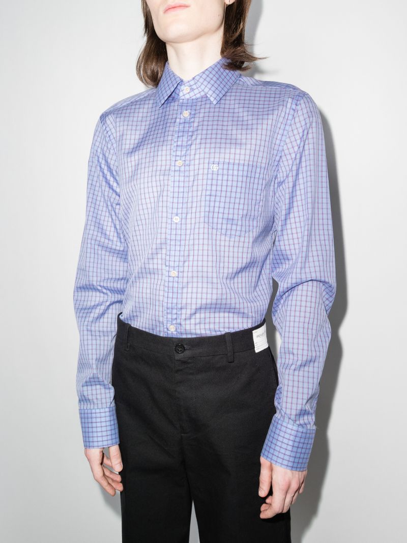 Checked Long Sleeve Cotton Shirt