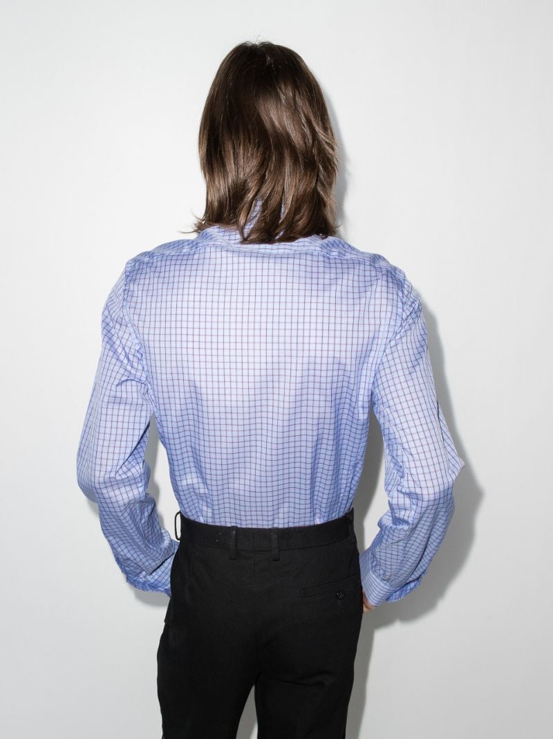 Checked Long Sleeve Cotton Shirt