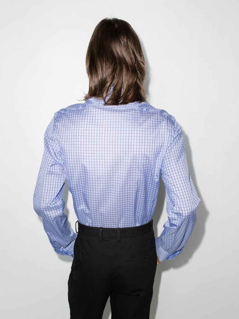Checked Long Sleeve Cotton Shirt