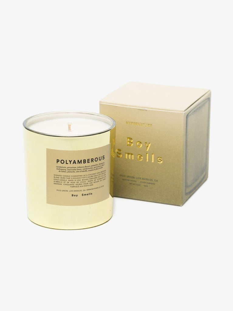 Gold Tone Polyamberous Candle