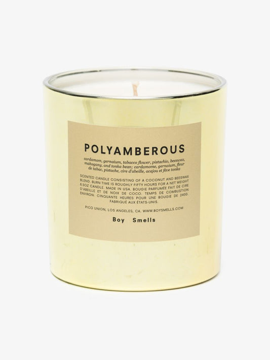 Gold Tone Polyamberous Candle