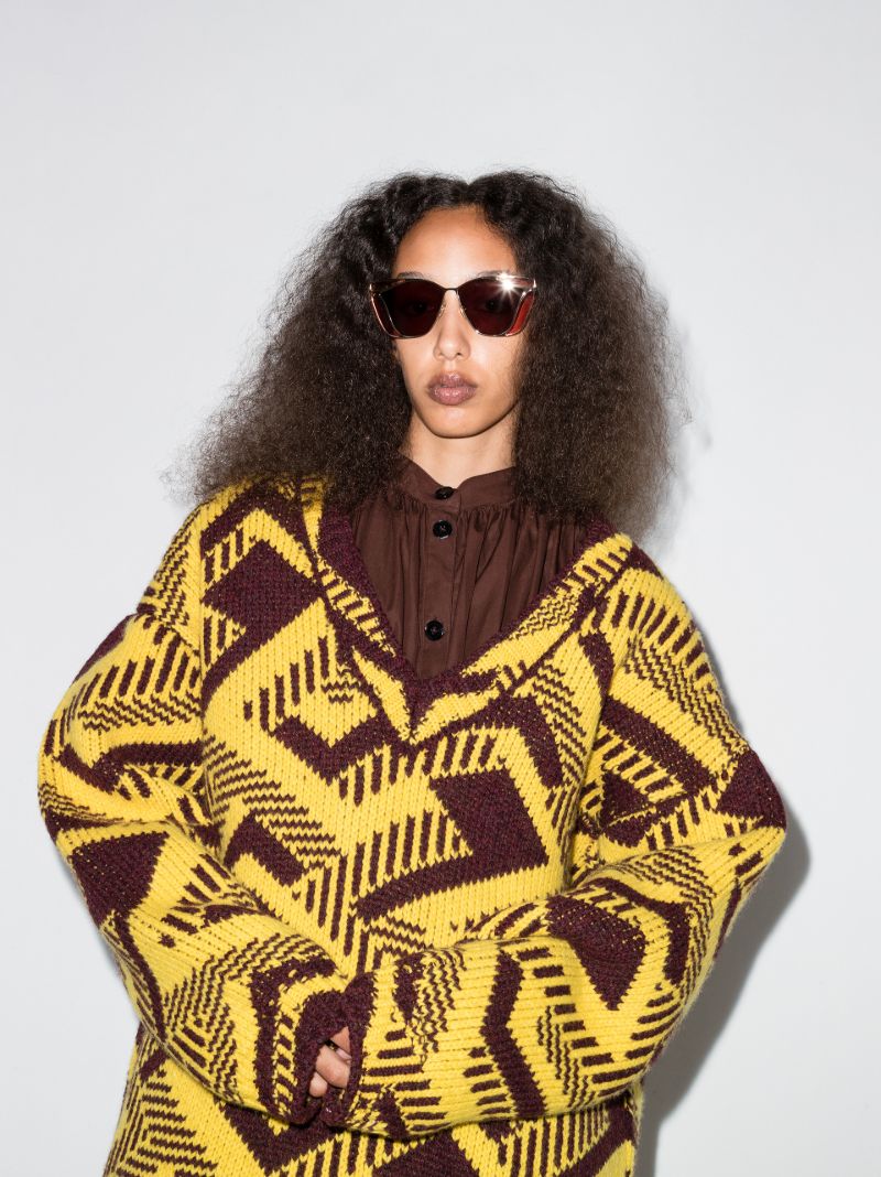 Gold Tone Geometric Sunglasses