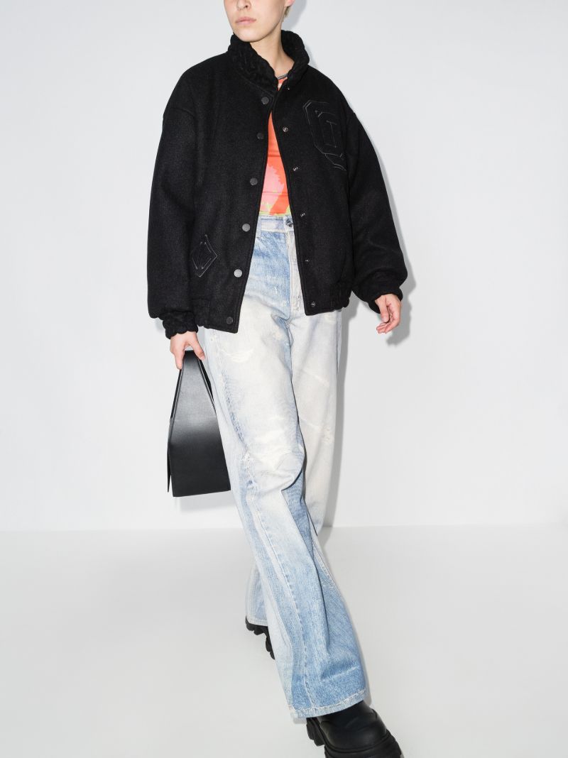 Blue Full Cut Distressed Jeans