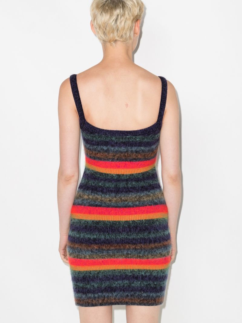 Striped Brushed Knit Mini Dress