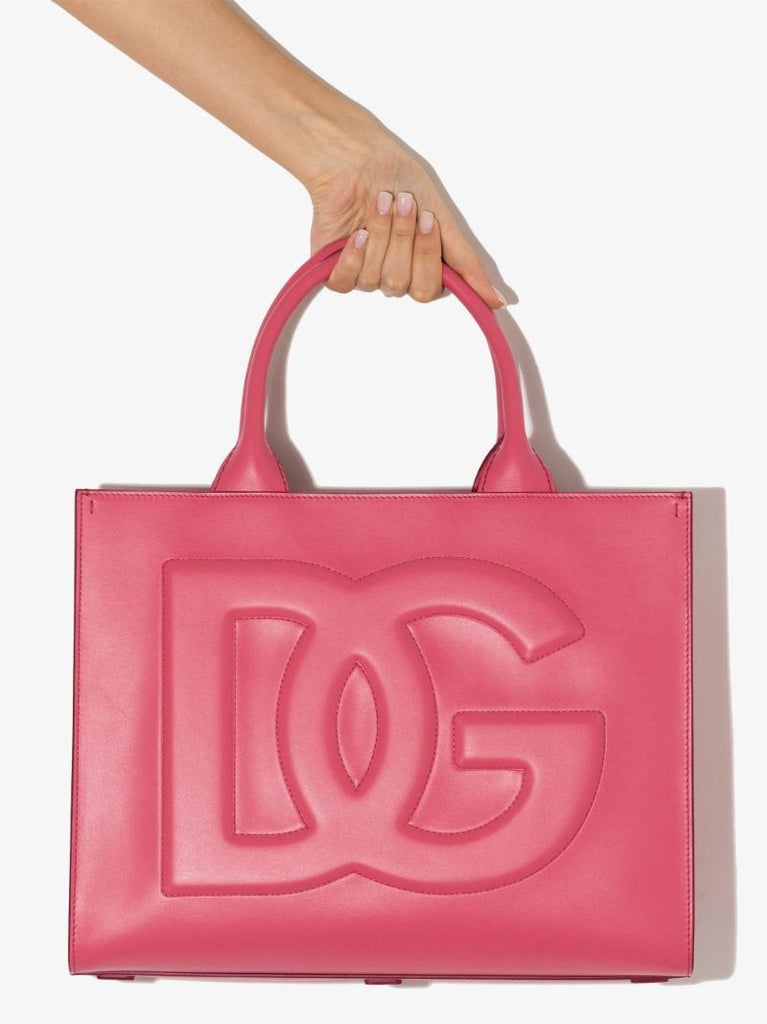 Pink Beatrice Logo Tote Bag