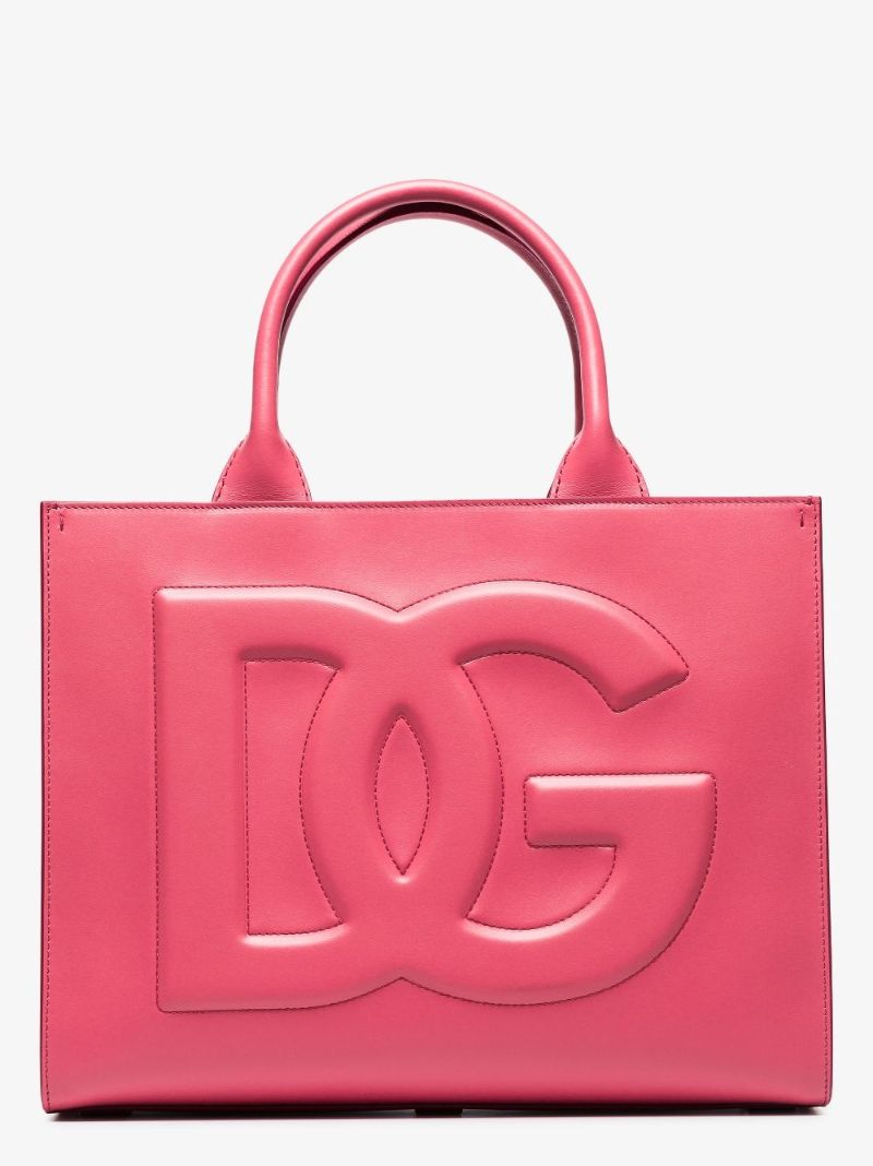 Pink Beatrice Logo Tote Bag
