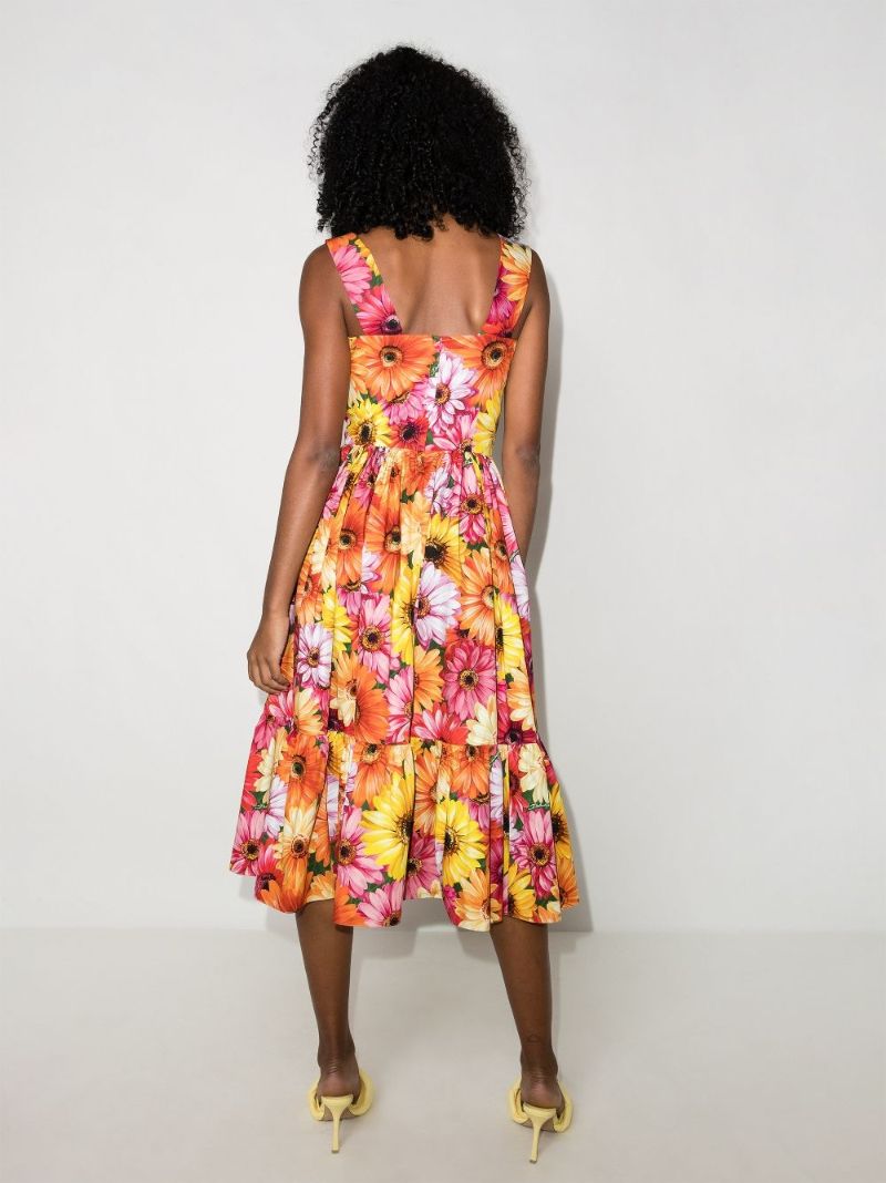 Floral-print Flared Dress