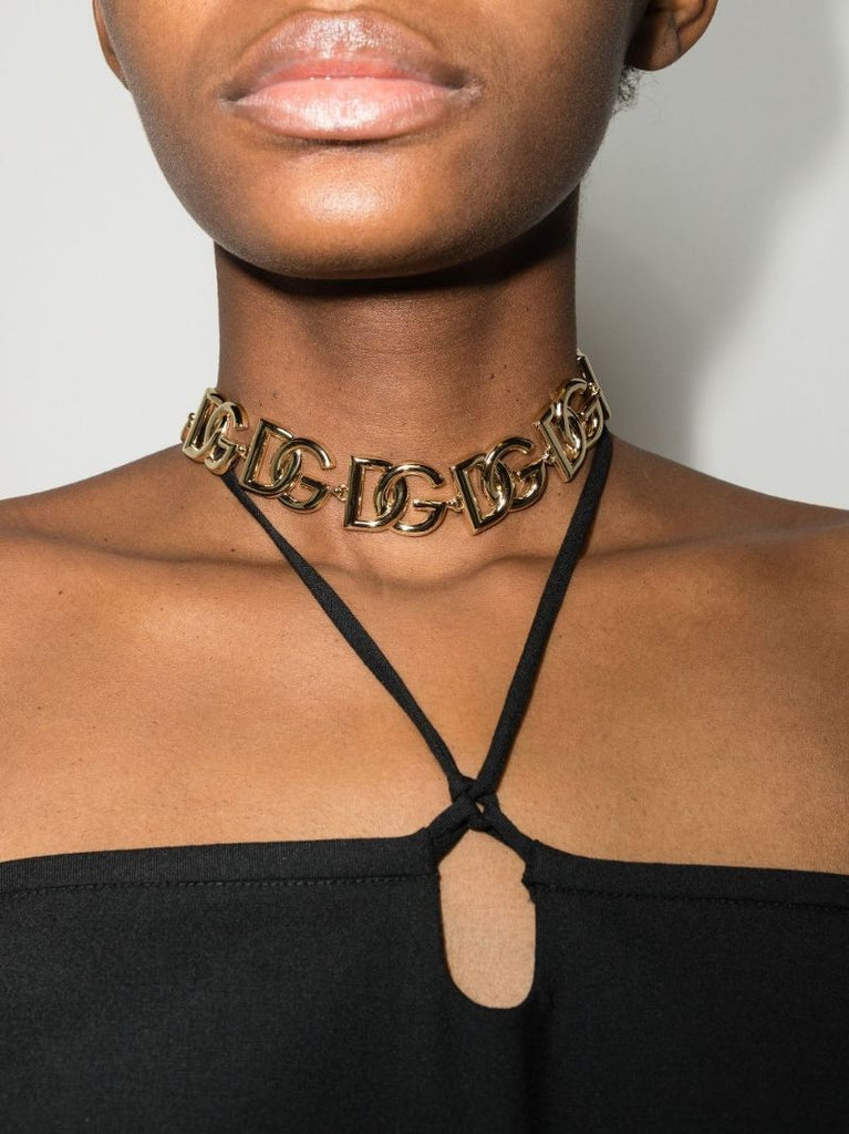 Logo-lettering Choker Necklace