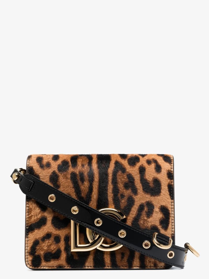Brown 3.5 Leopard Print Cross Body Bag