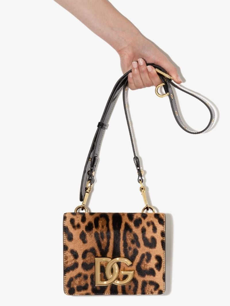 Brown 3.5 Leopard Print Cross Body Bag