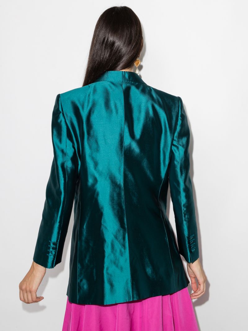 Double-breasted Silk Blazer