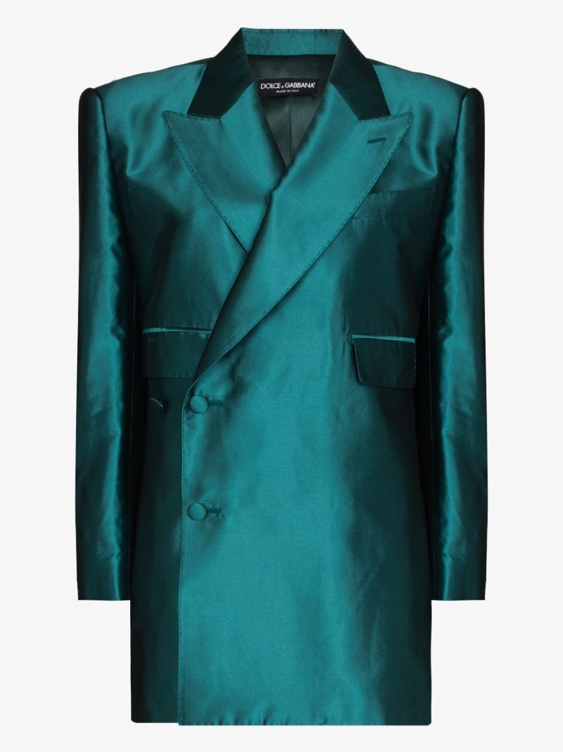 Double-breasted Silk Blazer