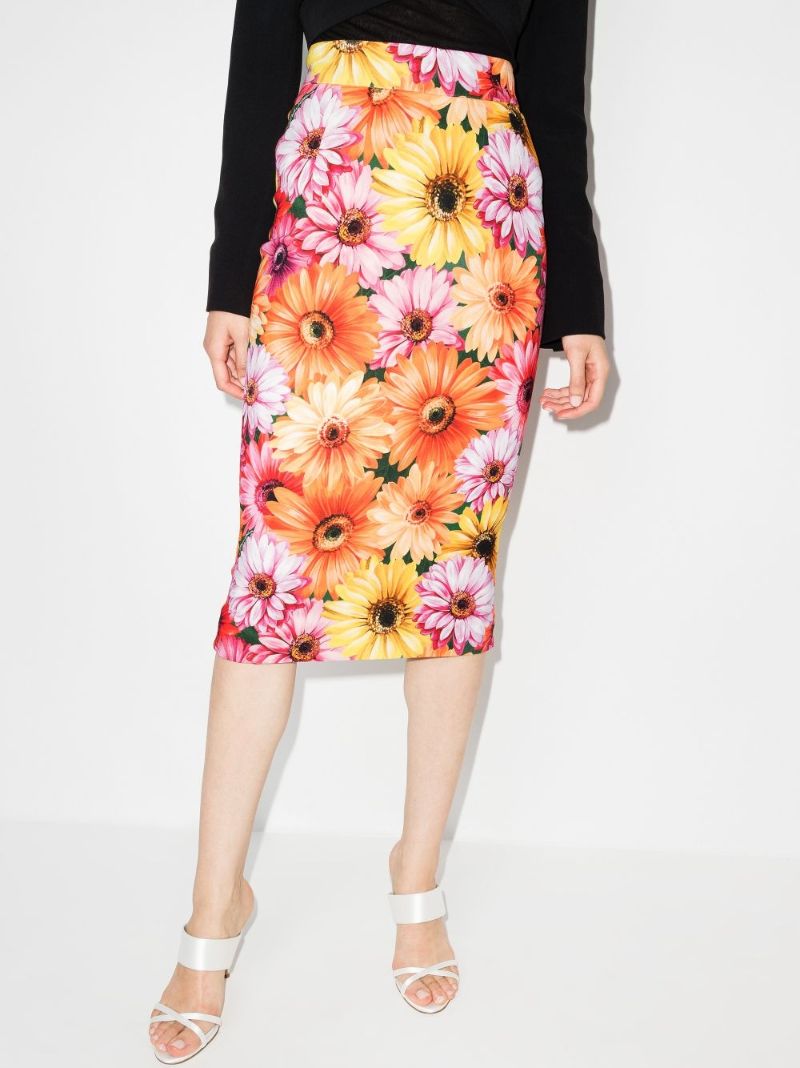 Cady Floral Print Pencil Skirt