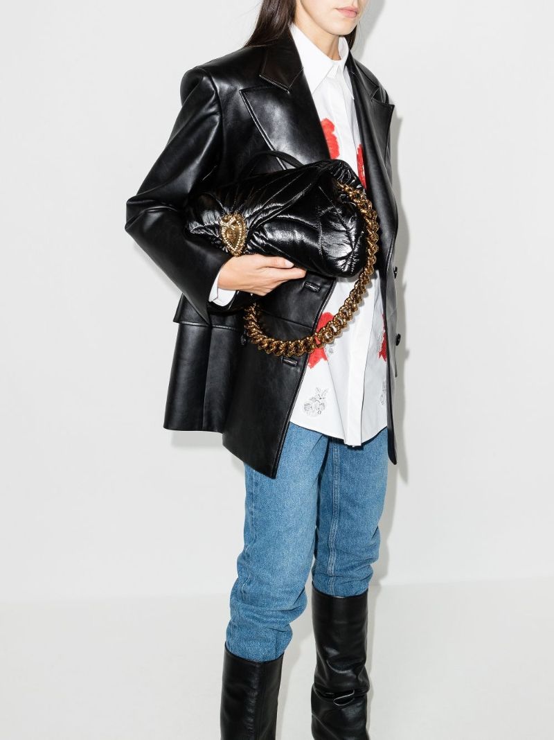 Black Devotion Quilted Leather Shoulder Bag