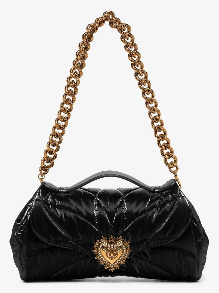 Black Devotion Quilted Leather Shoulder Bag