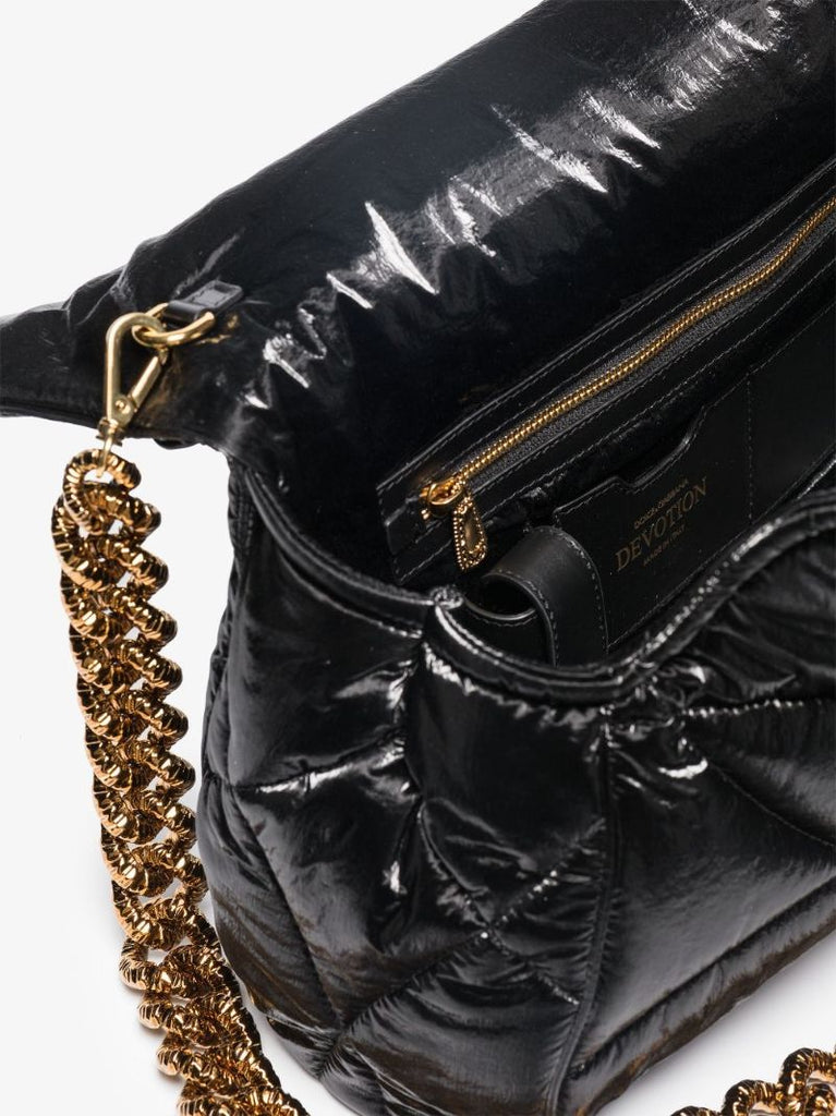 Black Devotion Quilted Leather Shoulder Bag