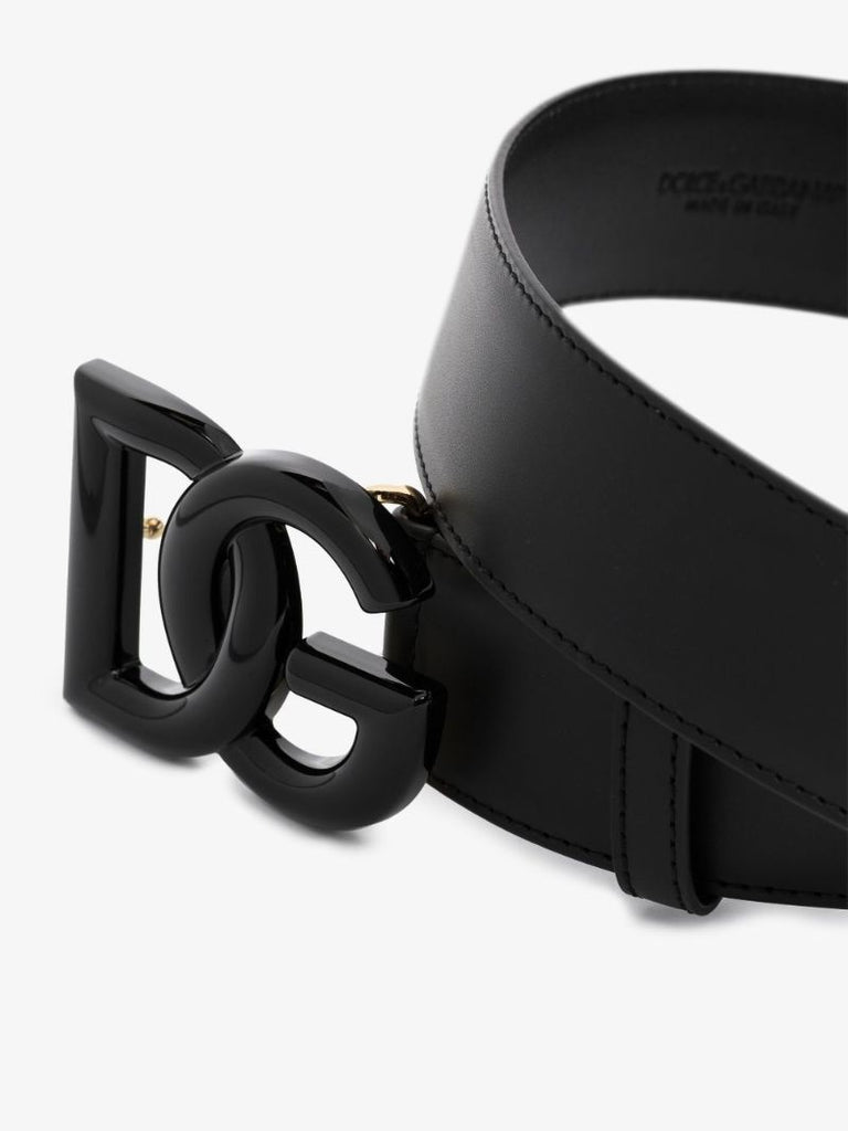 Black Dg Logo Belt