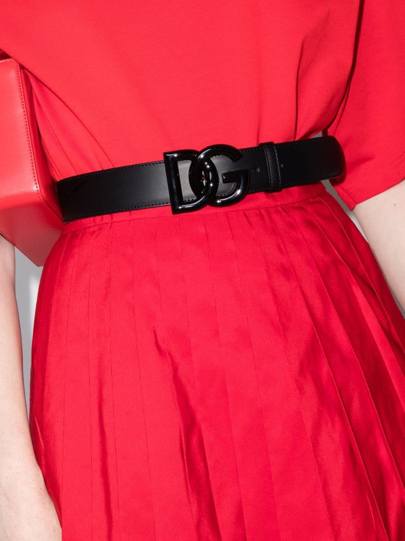 Black Dg Logo Belt