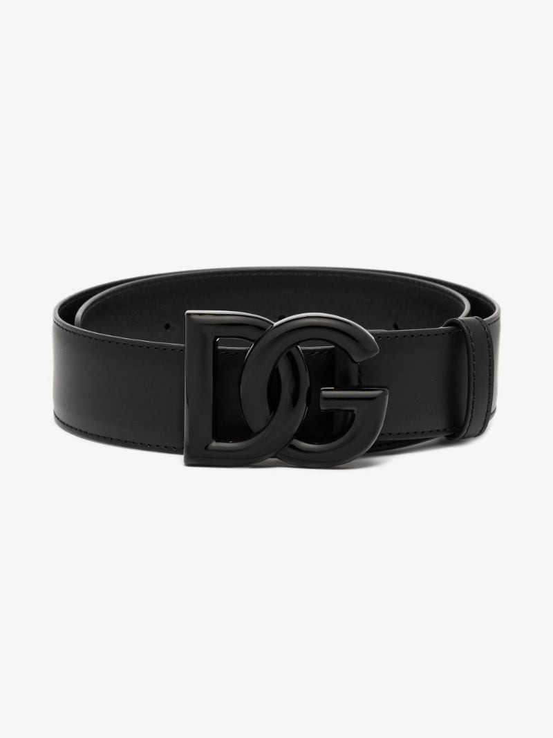 Black Dg Logo Belt