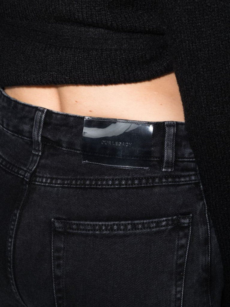 Extended Linear Cut Straight Leg Jeans