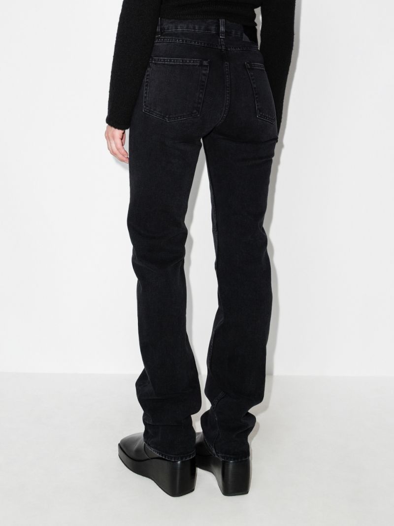 Extended Linear Cut Straight Leg Jeans