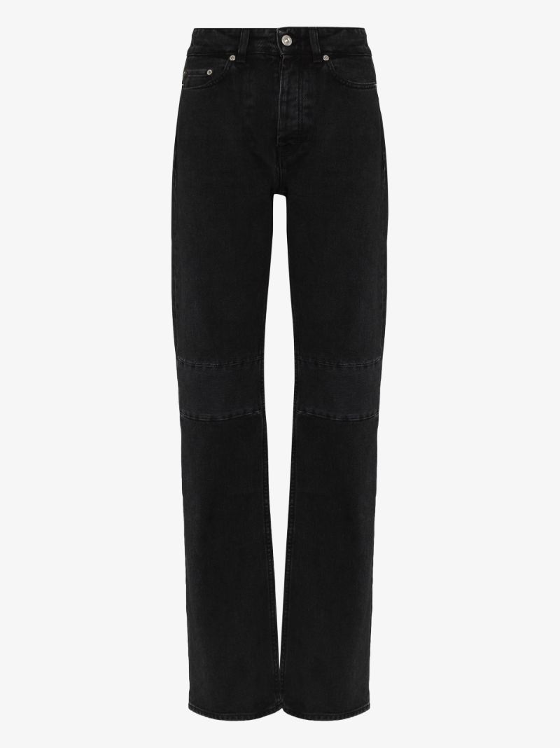 Extended Linear Cut Straight Leg Jeans