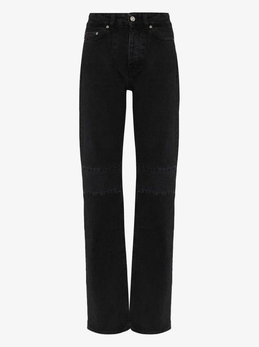 Extended Linear Cut Straight Leg Jeans