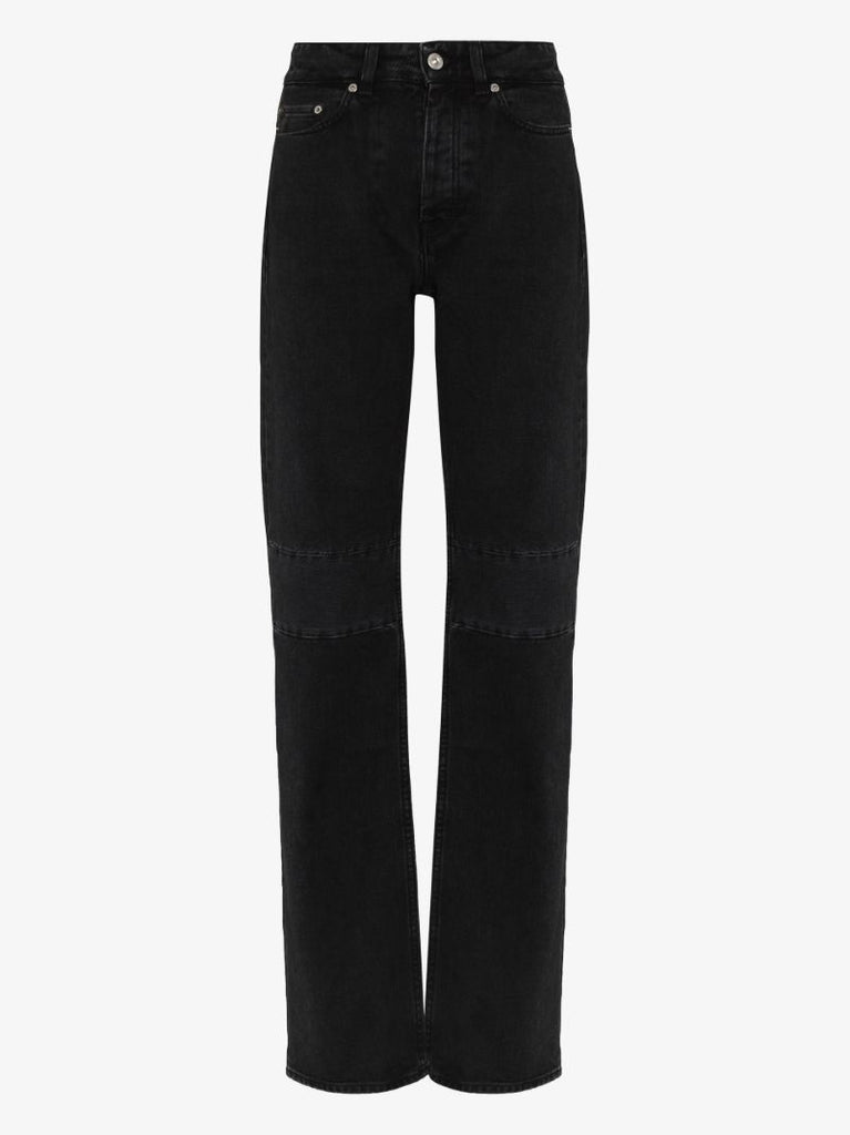 Extended Linear Cut Straight Leg Jeans