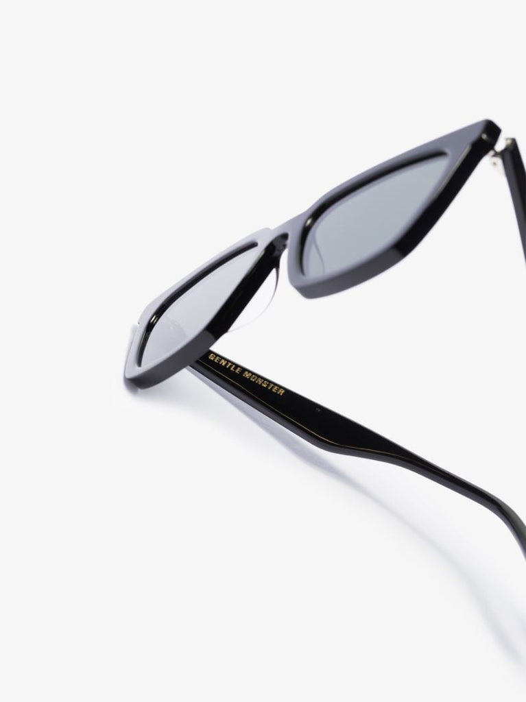 Black Gentle Again Rectangular Sunglasses