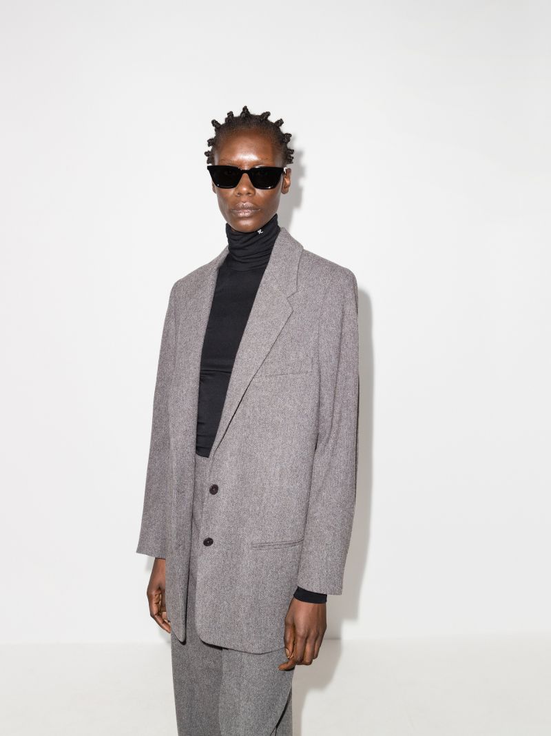 Black Gentle Again Rectangular Sunglasses