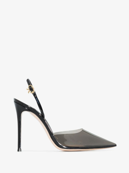 Black Ribbon D'orsay 105 Slingback Pumps