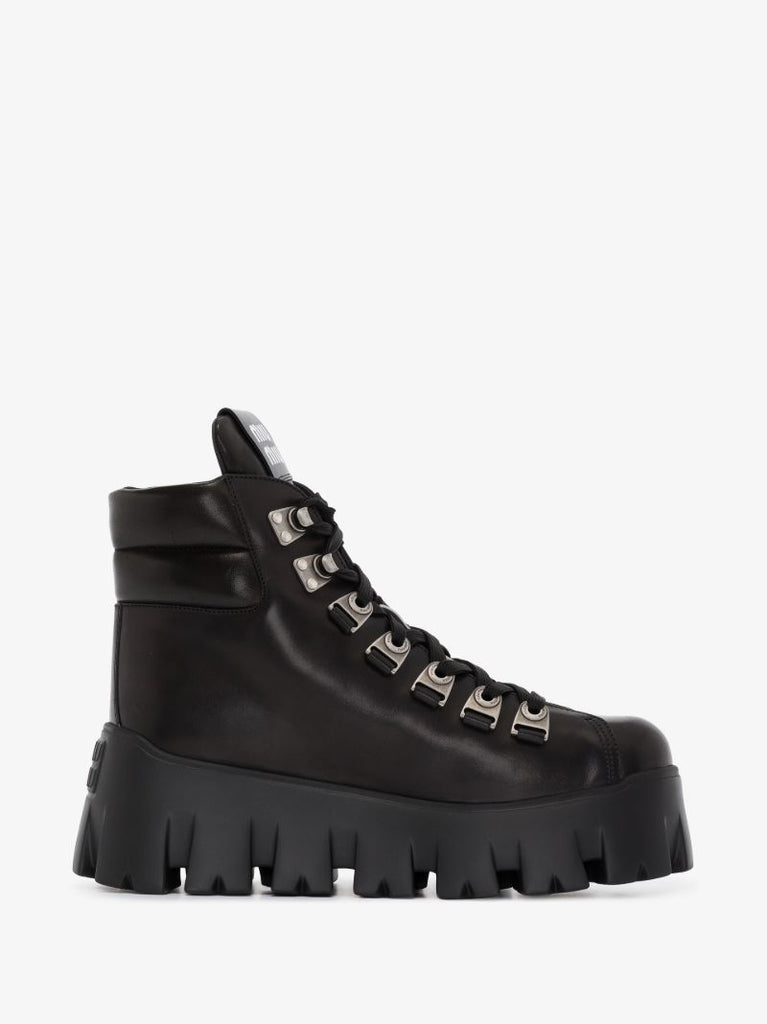 Black 70 Platform Leather Boots
