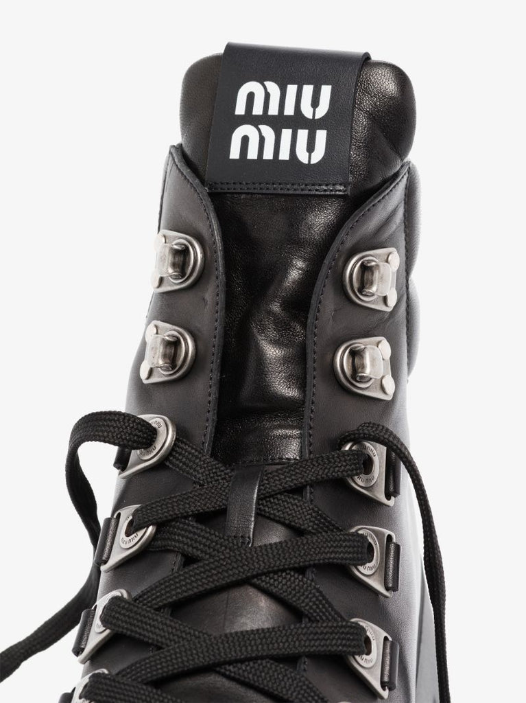 Black 70 Platform Leather Boots