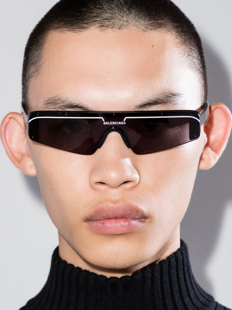 Black Rectangular Ski Sunglasses