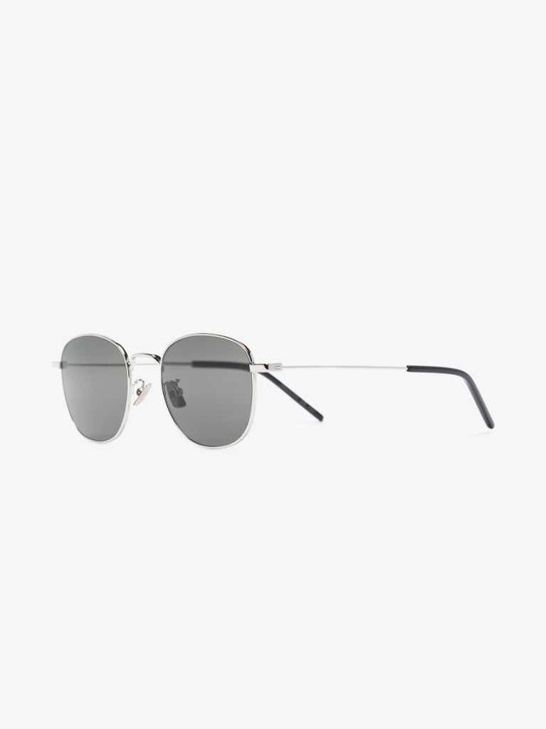 Silver Tone Round Frame Sunglasses