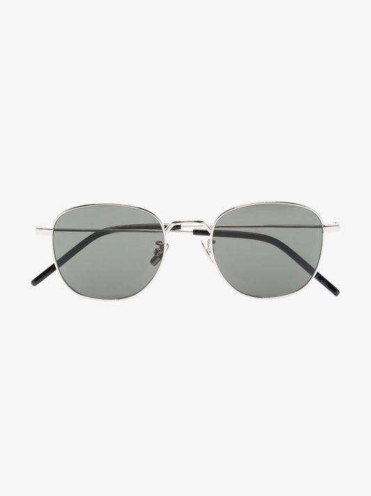 Silver Tone Round Frame Sunglasses