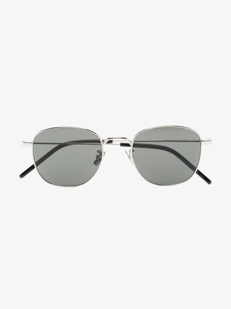 Silver Tone Round Frame Sunglasses