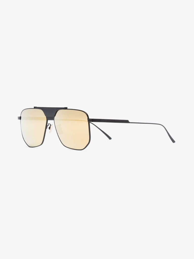 Black Square Aviator Sunglasses