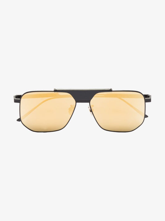 Black Square Aviator Sunglasses