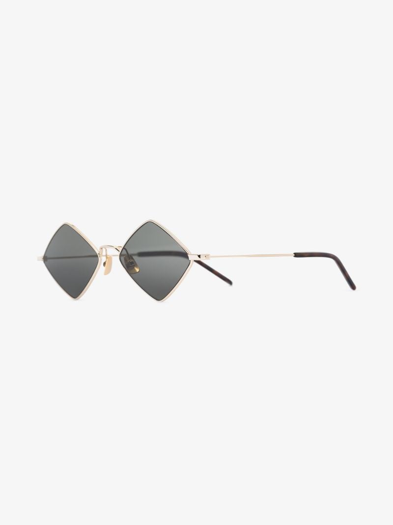 Gold Tone Lisa Diamond Frame Sunglasses
