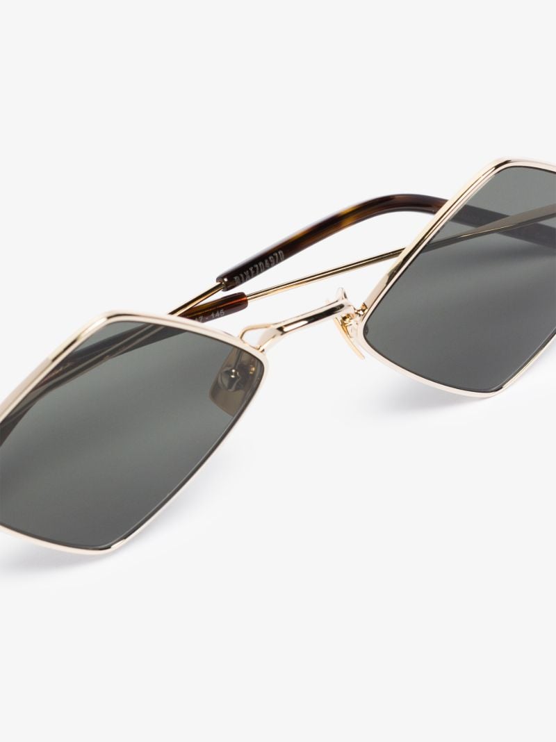 Gold Tone Lisa Diamond Frame Sunglasses