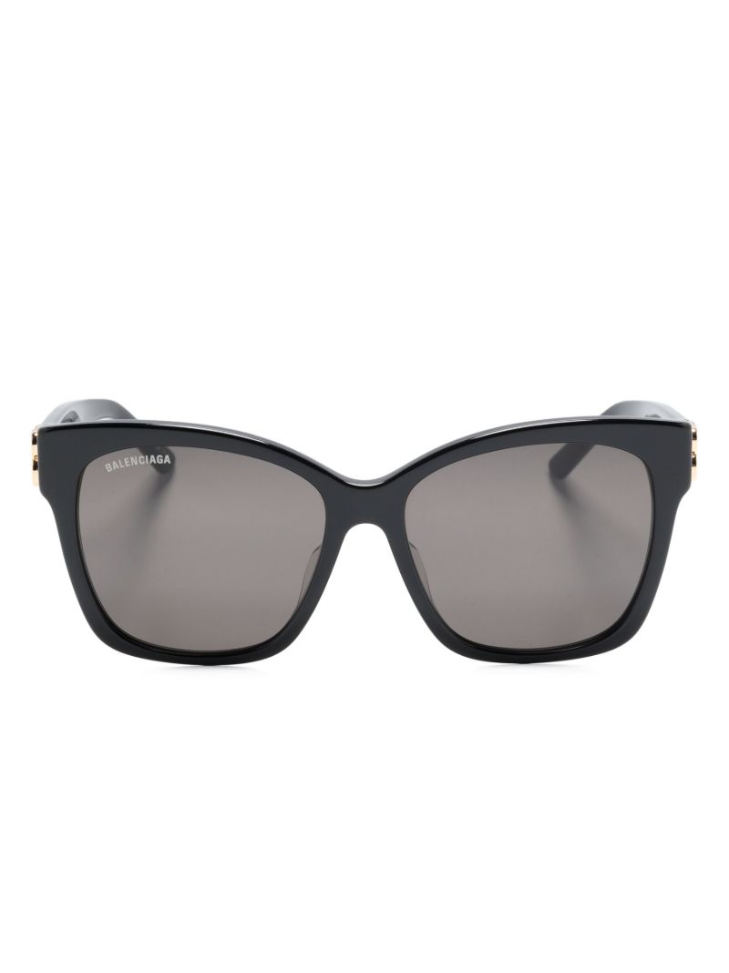 Black Adjusted Fit Dynasty Square Sunglasses