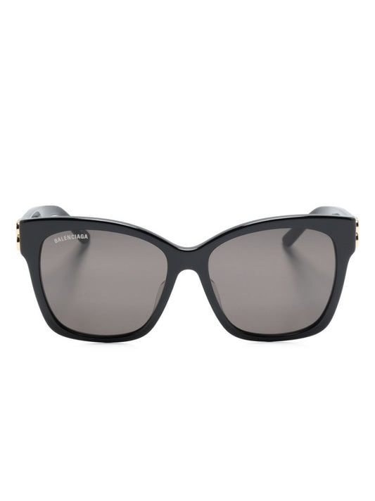 Black Adjusted Fit Dynasty Square Sunglasses