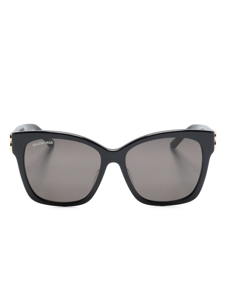 Black Adjusted Fit Dynasty Square Sunglasses