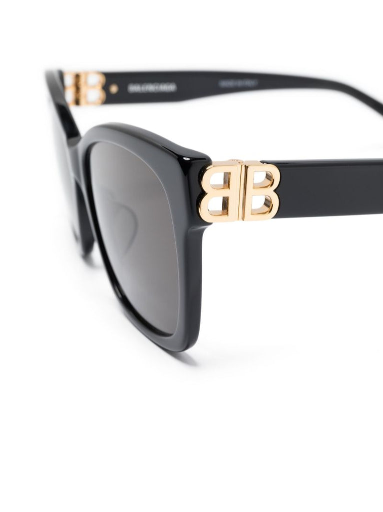 Black Adjusted Fit Dynasty Square Sunglasses