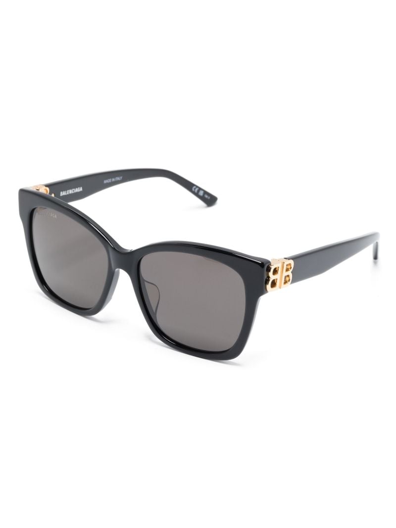 Black Adjusted Fit Dynasty Square Sunglasses
