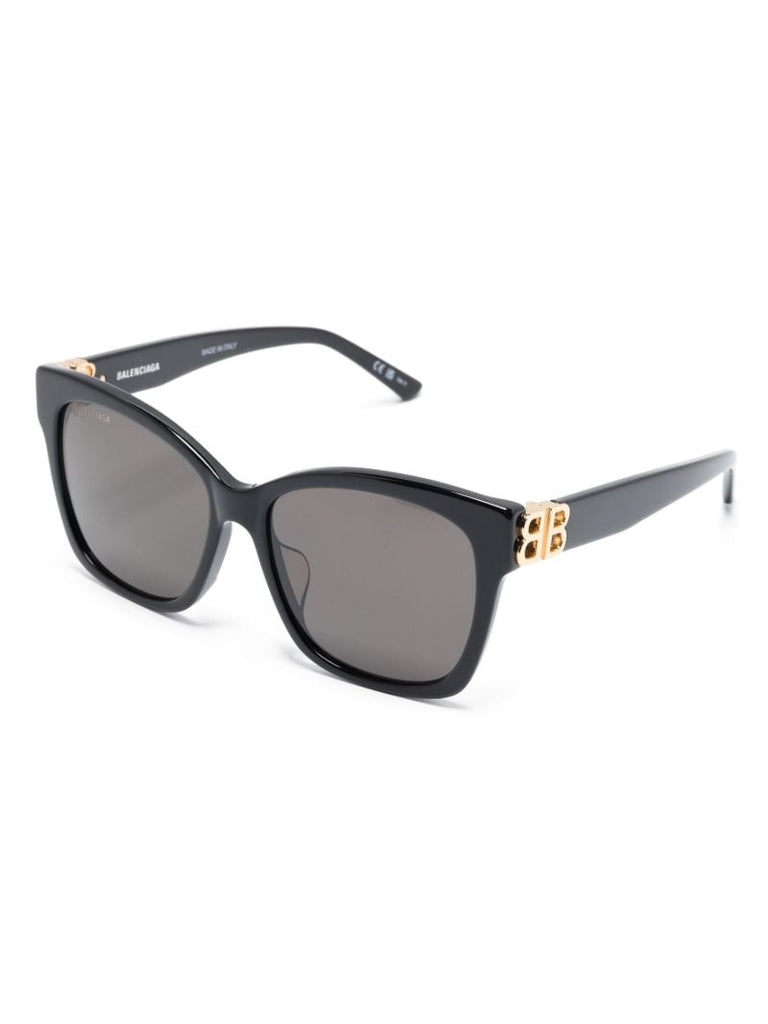 Black Adjusted Fit Dynasty Square Sunglasses