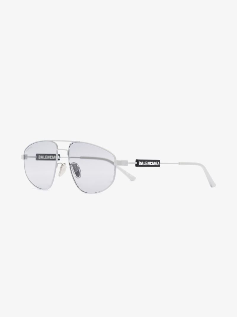 Grey Aviator-style Sunglasses