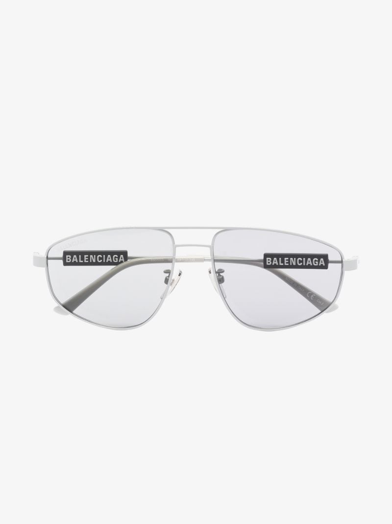 Grey Aviator-style Sunglasses